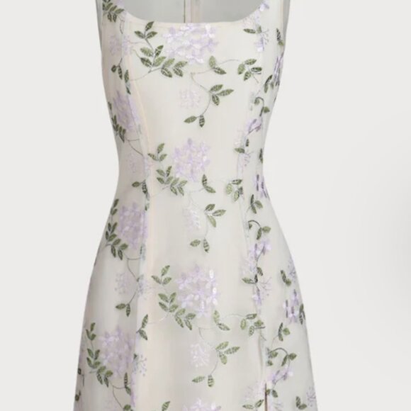 NWT Floral Embroidery Mini Dress - Picture 2 of 5